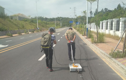 坪地街道康明路市政工程雷达检测