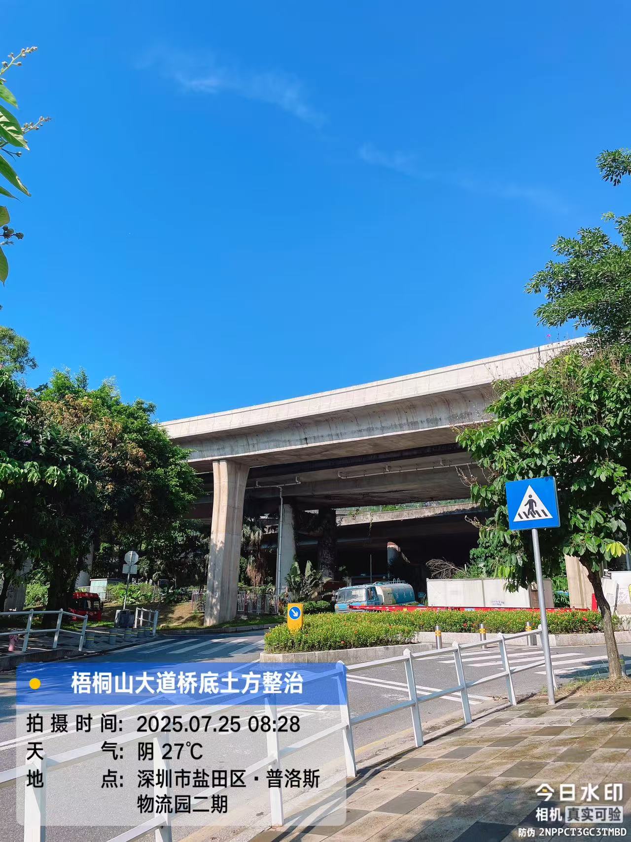 梧桐山大道桥底土方整治